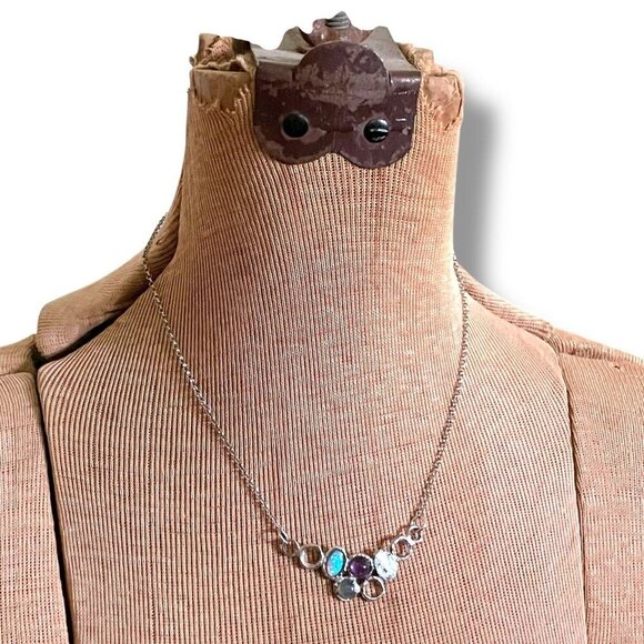 Silpada Sterling Silver 925 Necklace Roman Glass Amethyst Opal Labradorite Rare - Picture 13 of 16